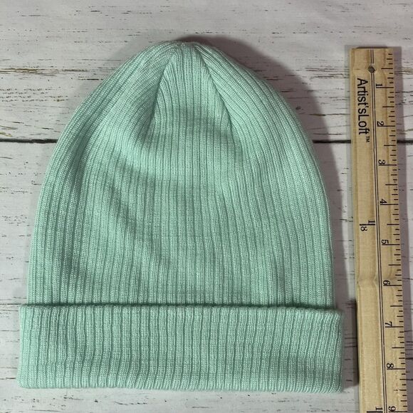 Rue 21 Ribbed Beanie Womens OS Mint Green Hat Ribbed - Picture 5 of 8
